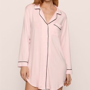 Eberjey Giselle Tencel Modal Sleepshirt Nightgown Dress Navy Size Small NWOT